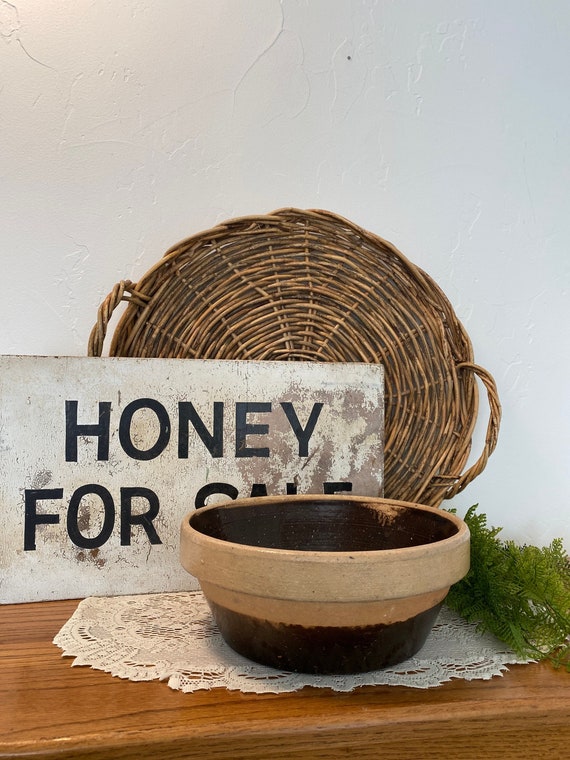 Vintage Stoneware Crock Bowl Vintage Crock Bowl Crock Etsy
