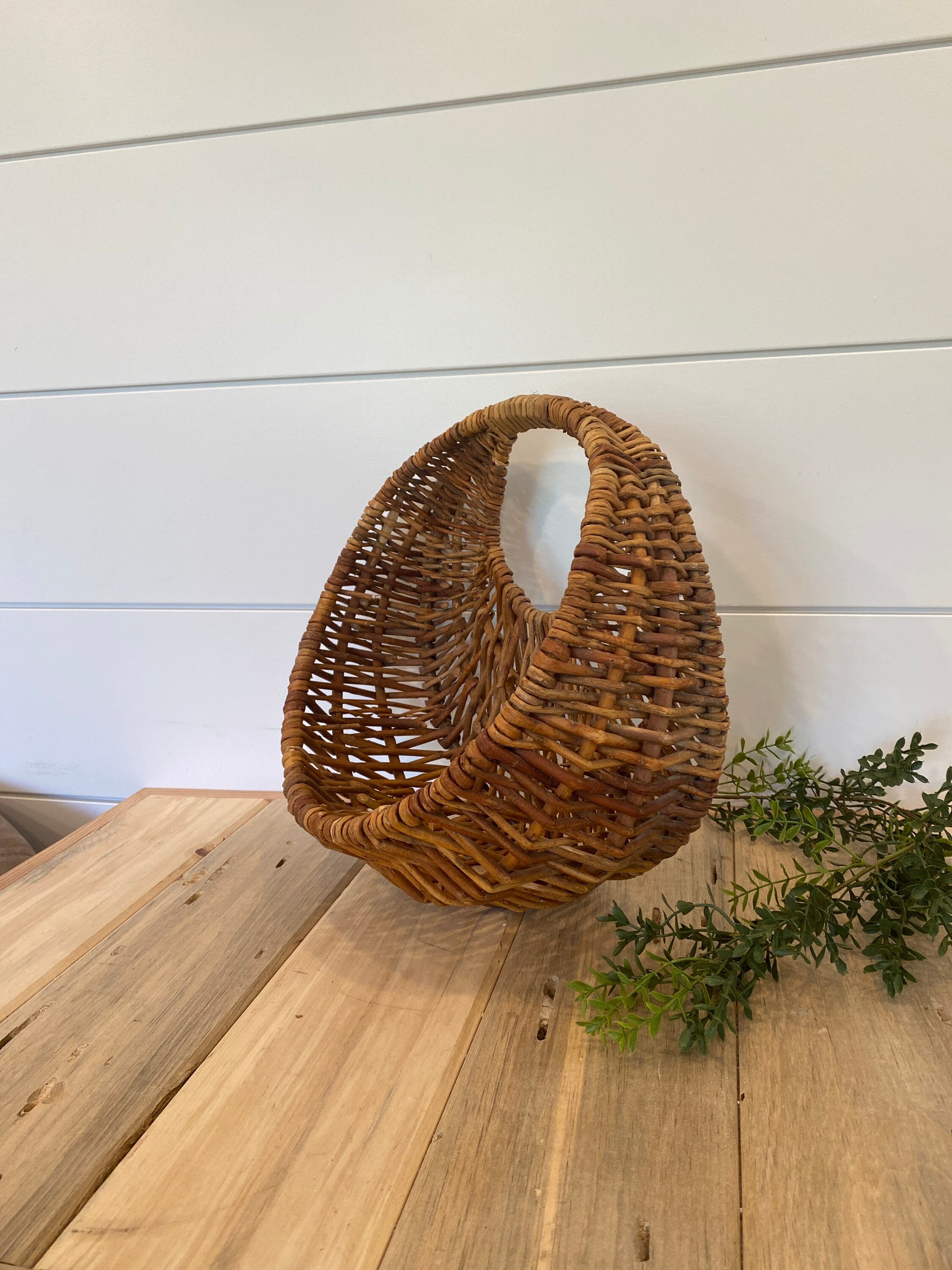 Vintage Wall Basket Vintage Wall Pocket Basket Etsy