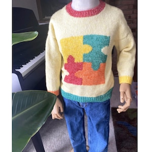 Yarn Kit Puzzles Pullover Sweater for kids Knitting Kit
