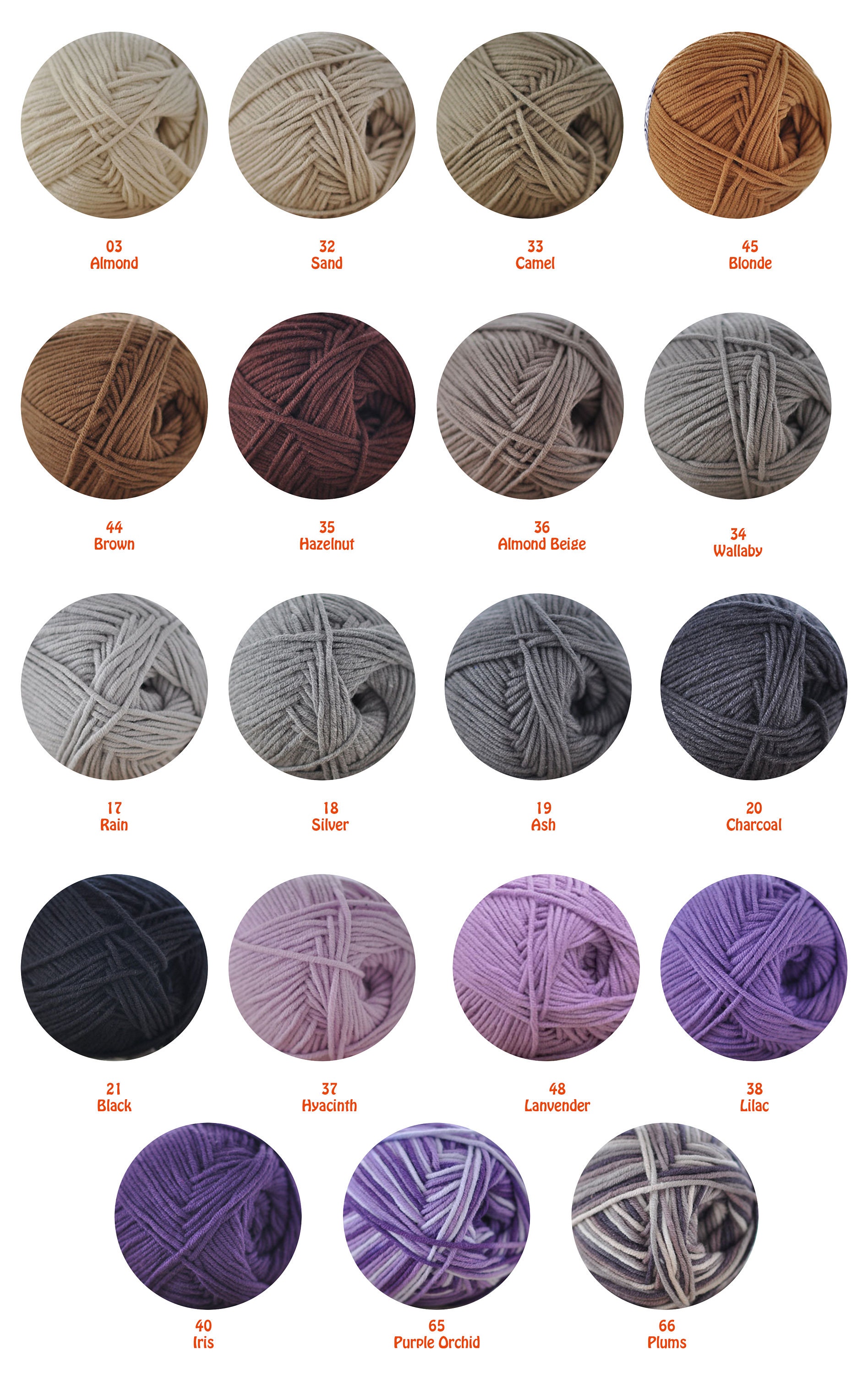 83color DK Cotton Yarn Bulk Full Set Etsy