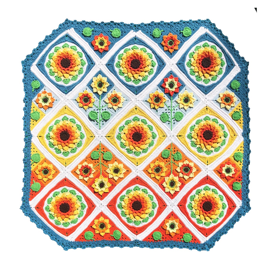 Sunflower CAL Blanket DIY Kit Etsy