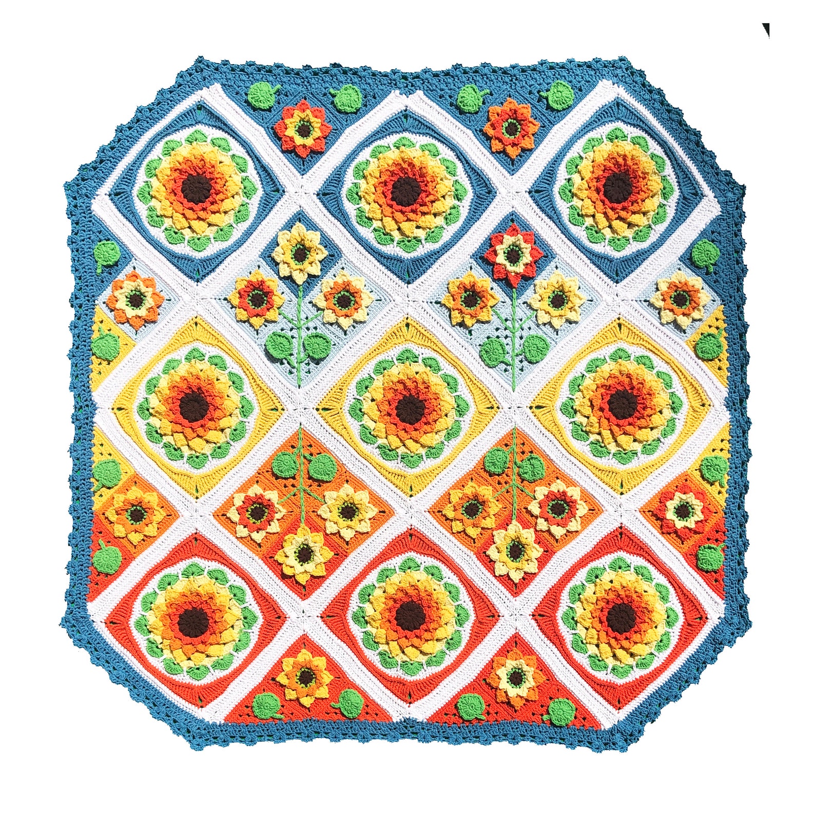 Sunflower CAL Blanket DIY Kit Etsy