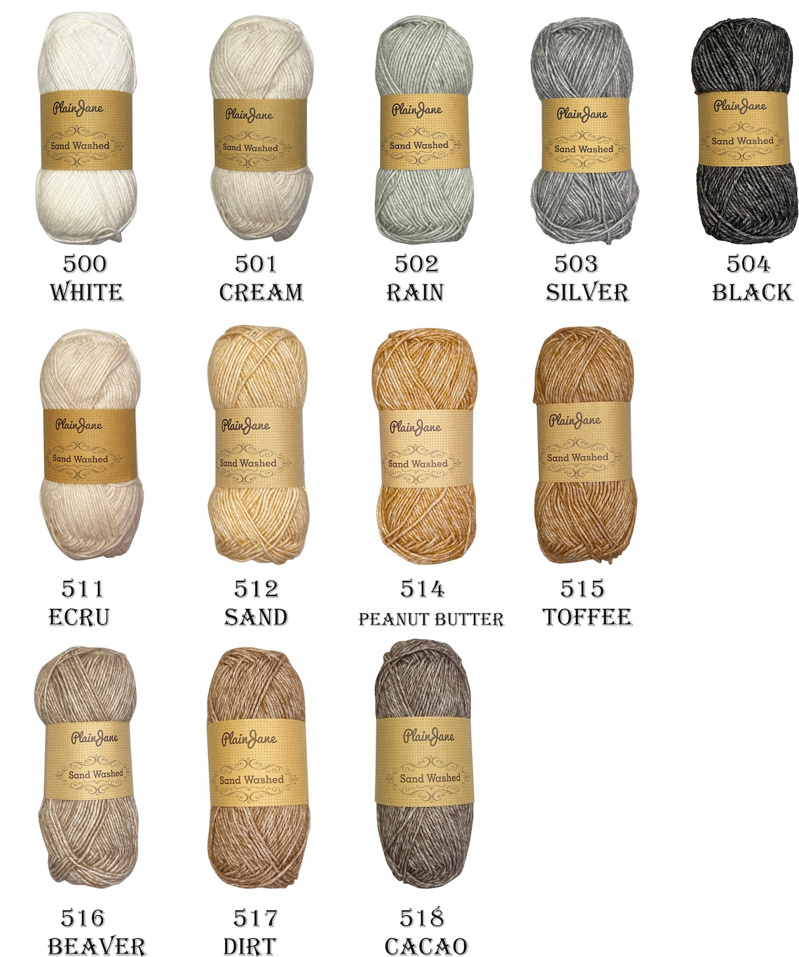 Sandwashed Sport Cotton Yarn 50G 53 Colors Ideal for Blanket Etsy
