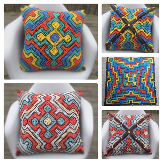 Africa Blanket/pillow Crochet Kit Etsy