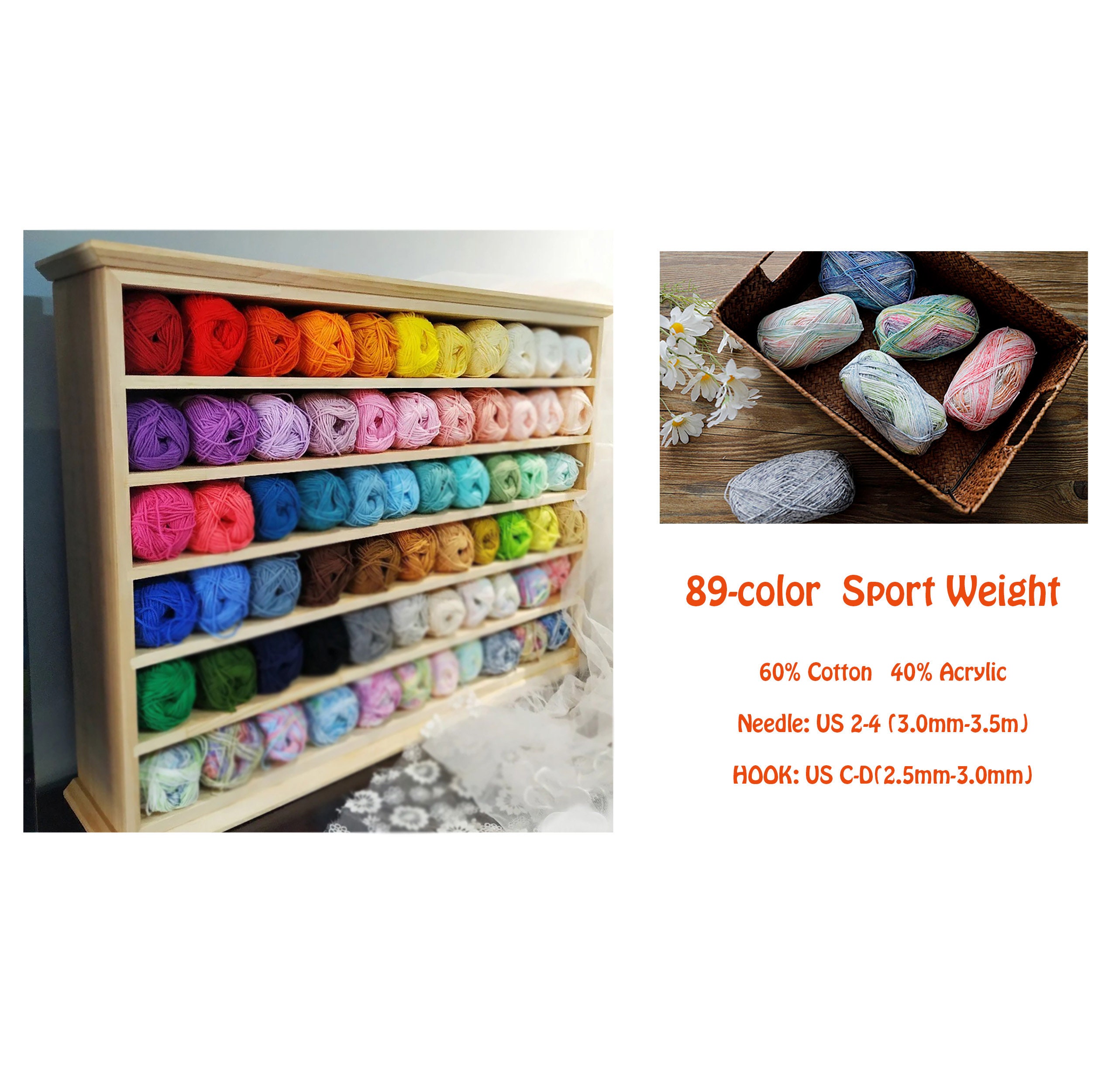 89color KALORS Sport Cotton Yarn Ideal for Double Knitting Etsy