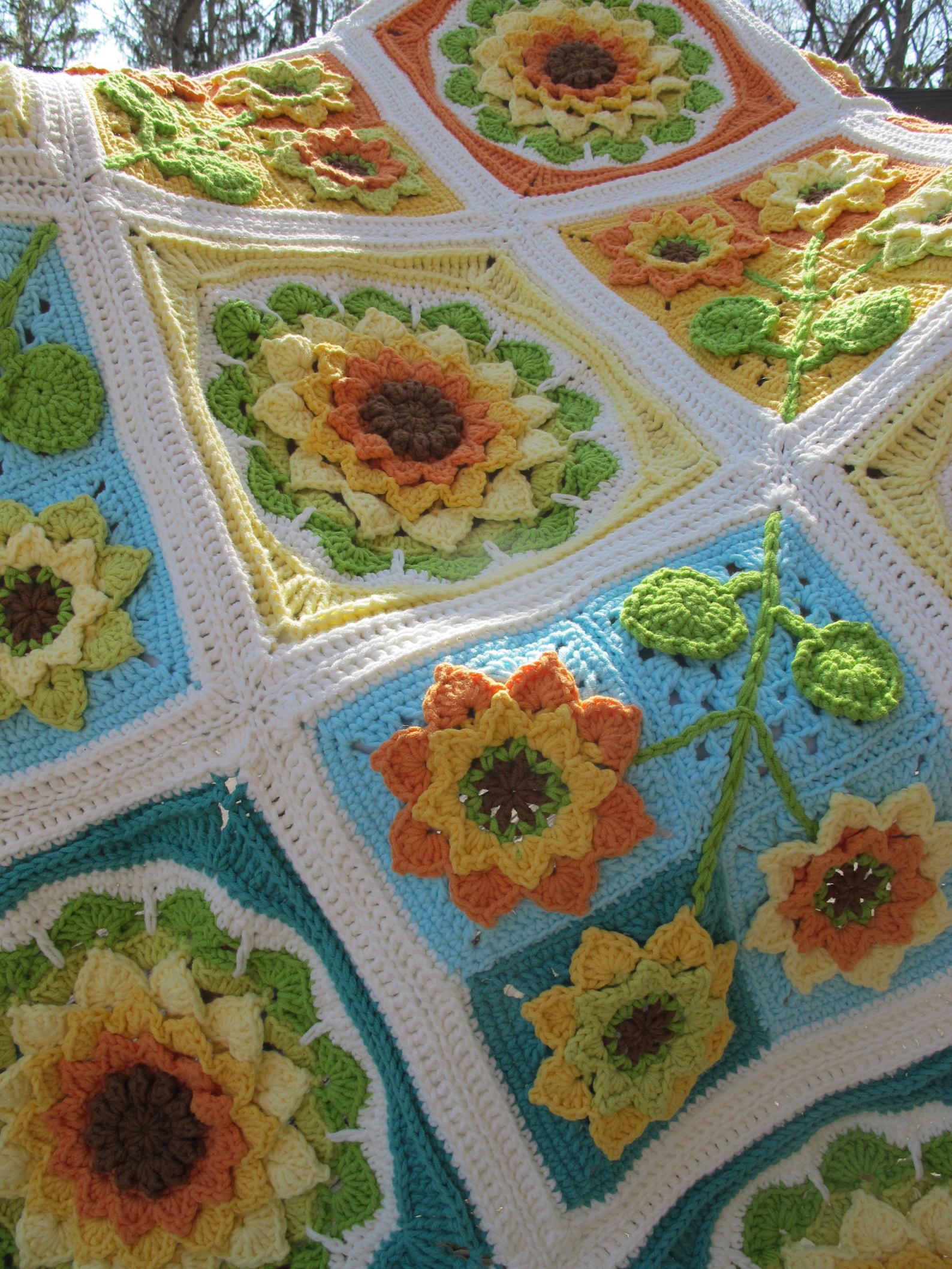 Sunflower CAL Blanket DIY Kit Etsy