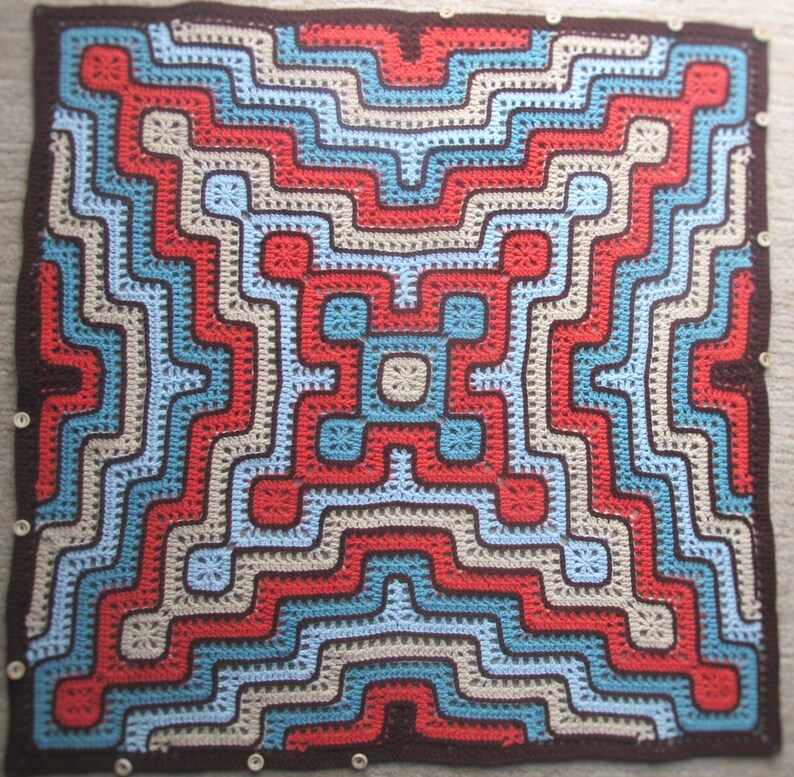 Africa Blanket/pillow Crochet Kit Etsy