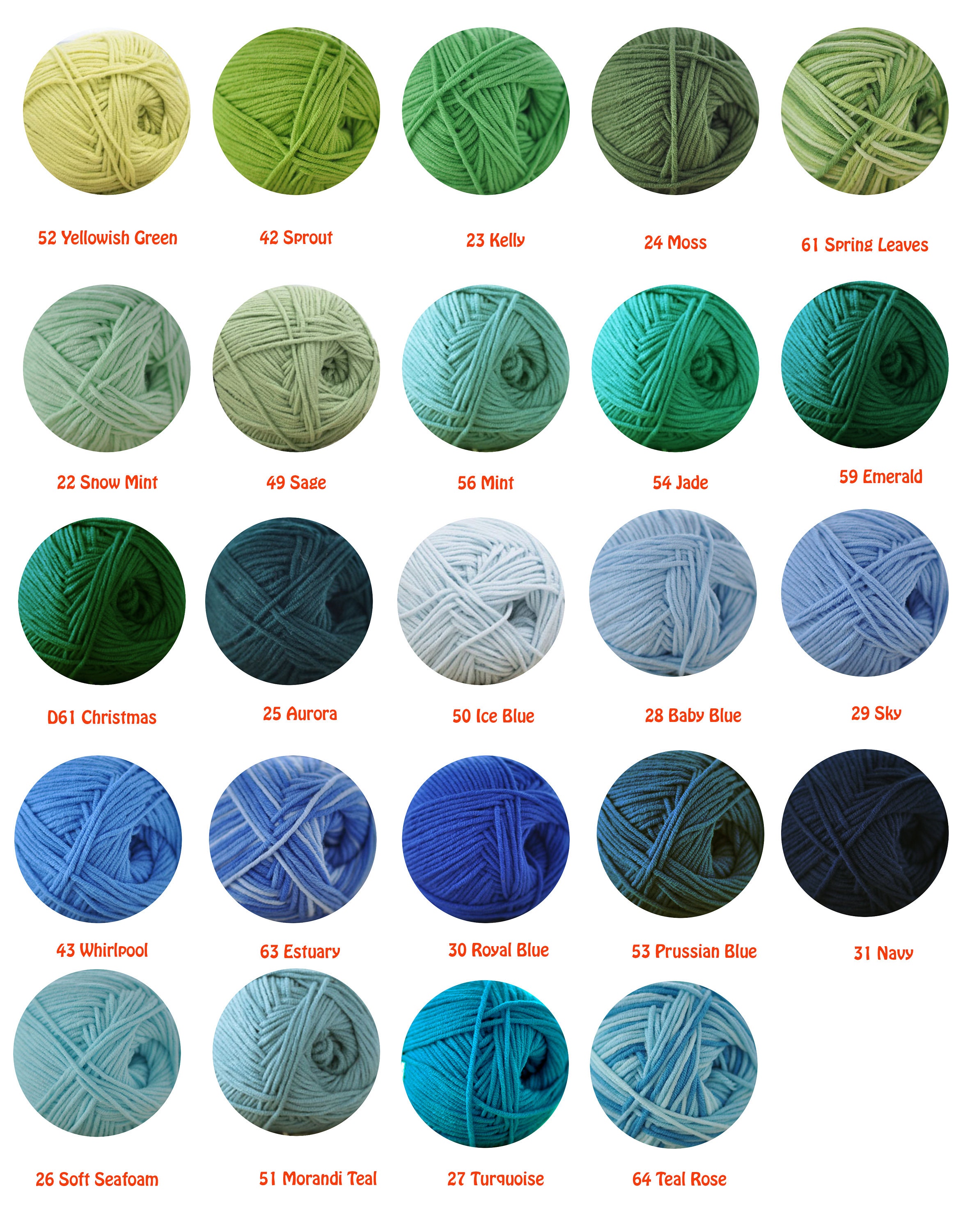 83color DK Cotton Yarn Bulk Full Set Etsy