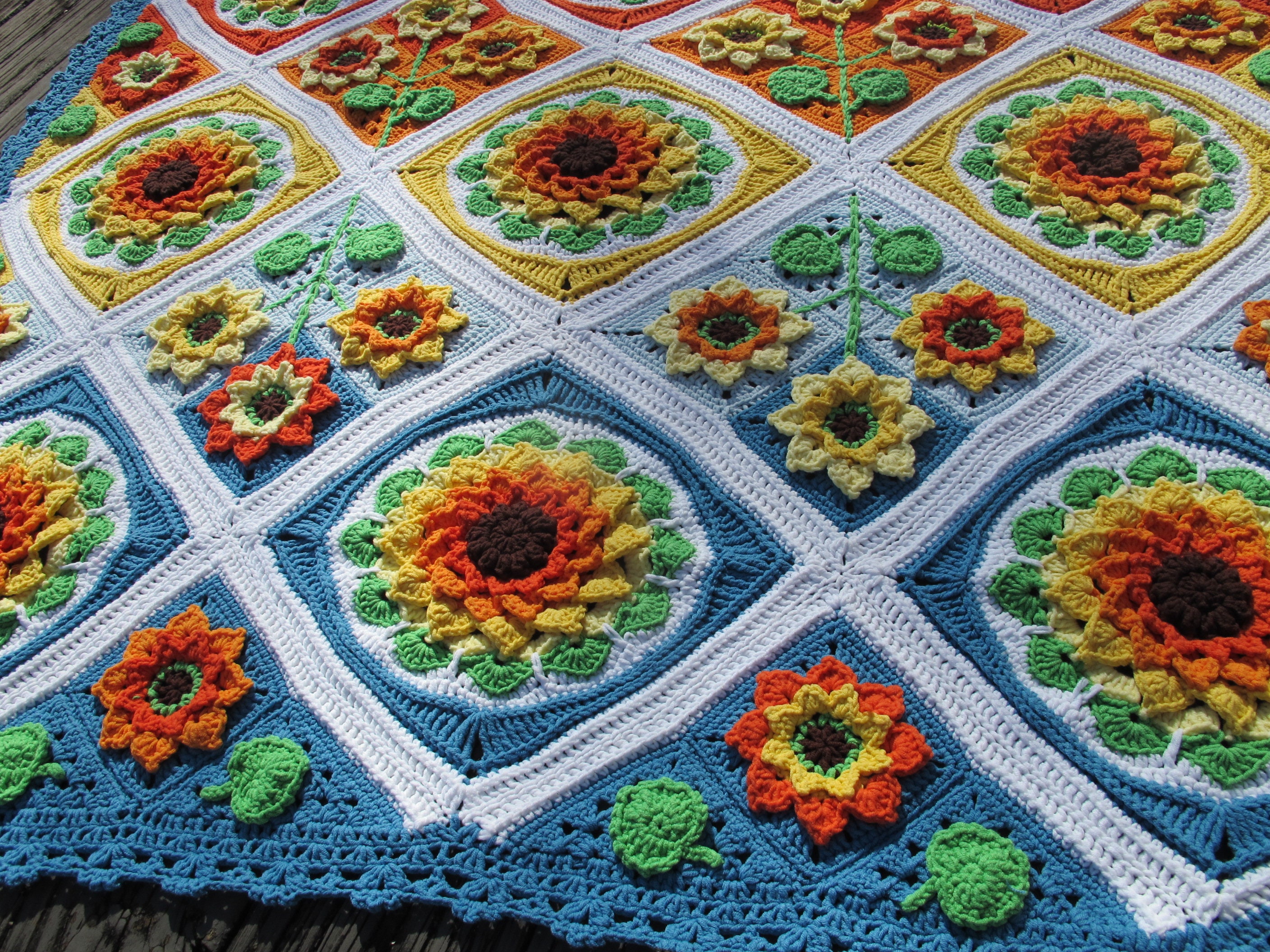 Sunflower CAL Blanket DIY Kit Etsy