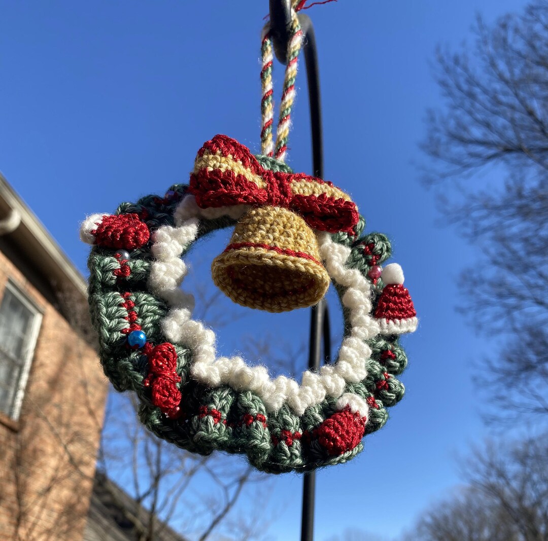 Crochet Christmas Wreath Ornament DIY Kit Etsy