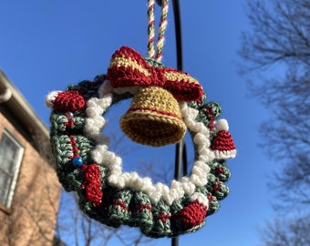 Crochet Christmas Wreath Ornament DIY Kit