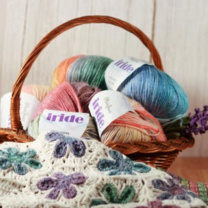 IRIDE Gradient DK Yarn, New Colors!!  Cotton Acrylic Blend, 100g Skein