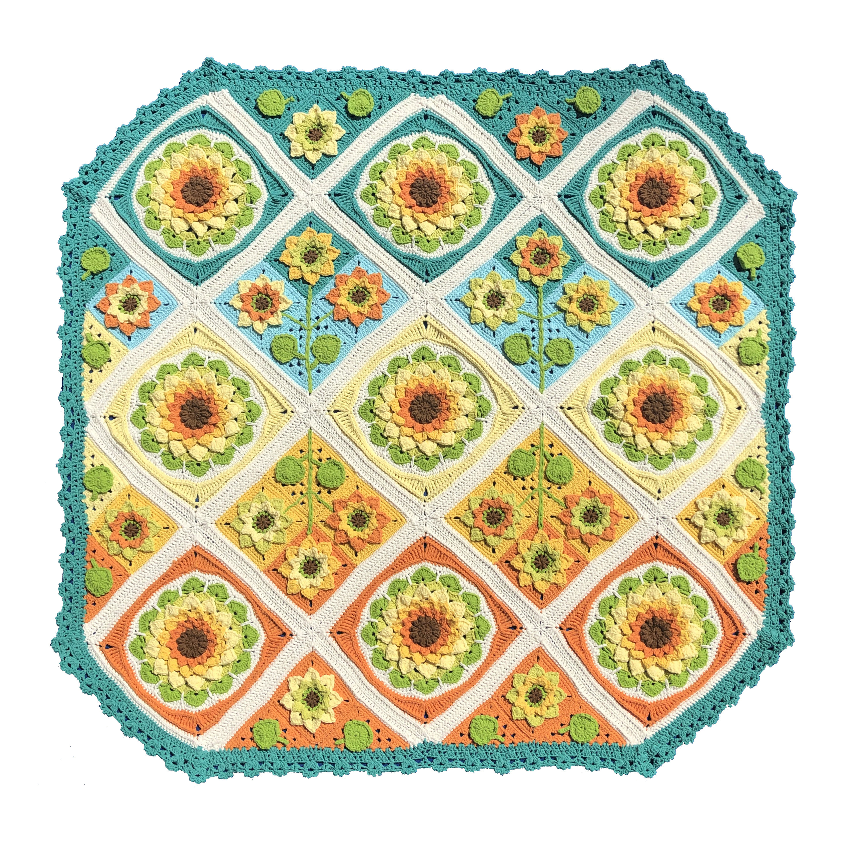 Sunflower CAL Blanket DIY Kit Etsy