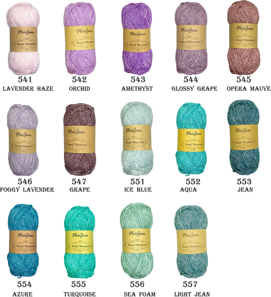 Sandwashed Sport Cotton Yarn 50G 53 Colors Ideal for Blanket Etsy