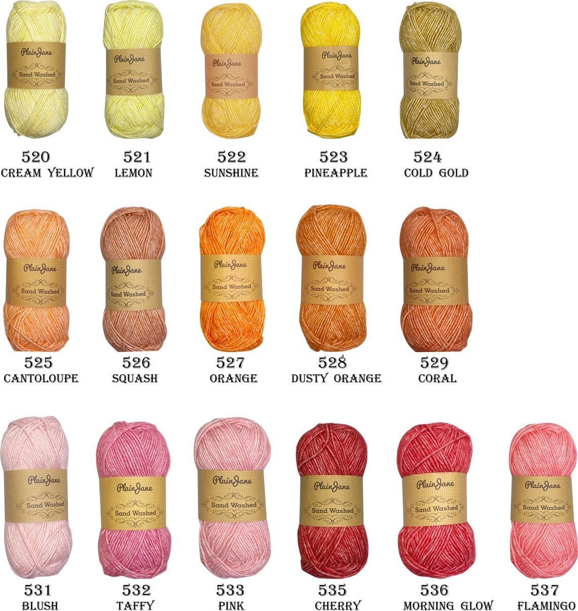 Sandwashed Sport Cotton Yarn 50G 53 Colors Ideal for Blanket Etsy