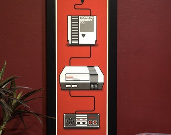 NES 8x24 Minimal Screen Print Poster