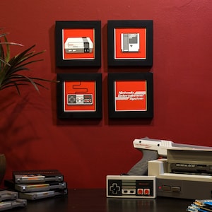 NES 4x4 Minimal Screen Printed Poster Set
