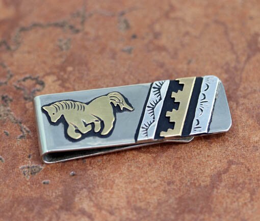 マネークリップ　カウボーイ　HORSE Money clip horse - Gem