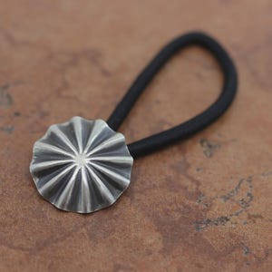 Sterling Silver Native American Hair Tie Petite Navajo Sterling Silver Pony Tail Clip 42973 main image 4