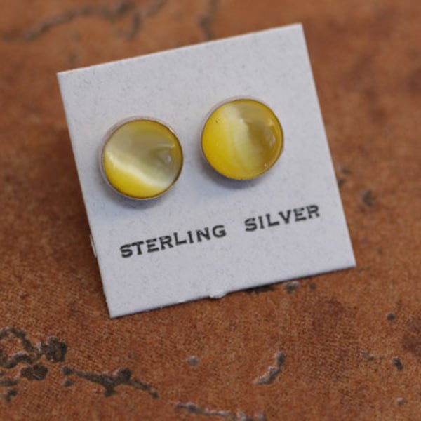 Navajo Sterling Silver Mother of Pearl Earrings by Cadman Native American Jewelry