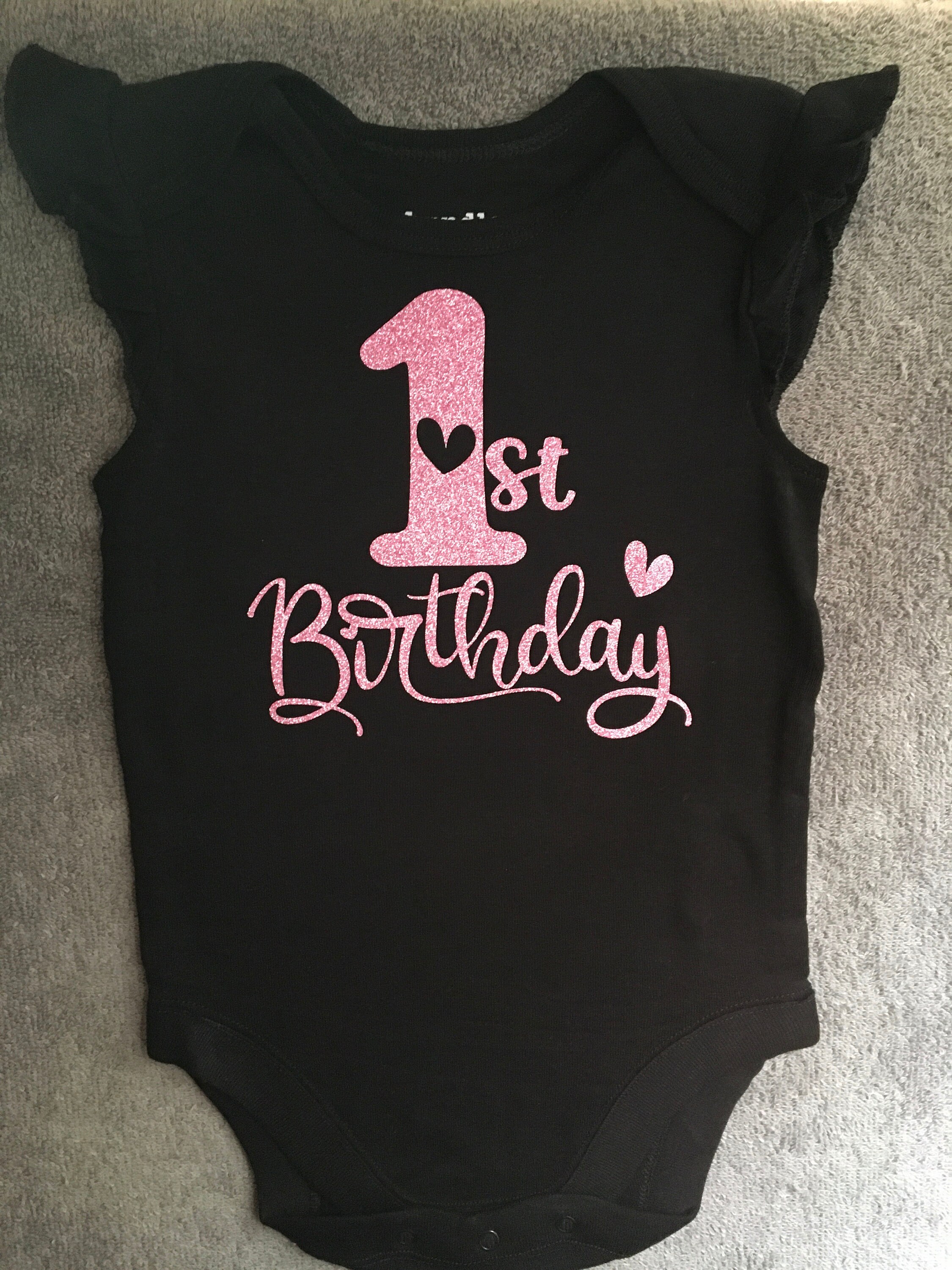 1st birthday baby girl onesie 1st birthday girl bodysuit Etsy
