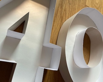 Bespoke handmade Fillable boxes In the shape of a letter or number