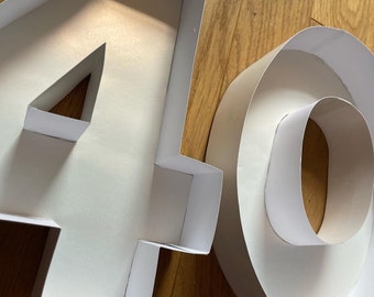 Bespoke handmade Fillable boxes In the shape of a letter or number