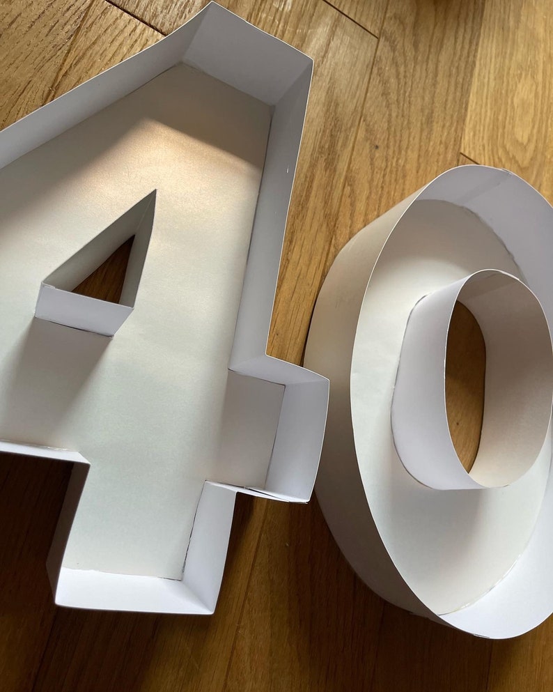 Bespoke handmade Fillable boxes In the shape of a letter or number image 1