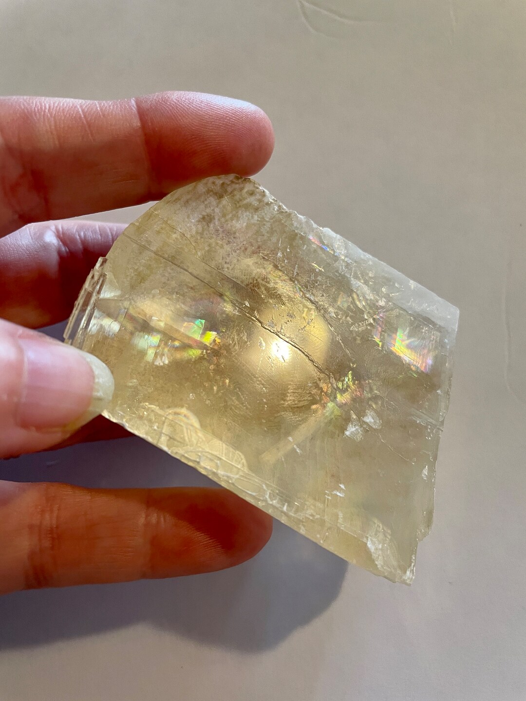 Pretty Yellow Calcite. Rainbows Galore (india) ZA 10-22 - Etsy