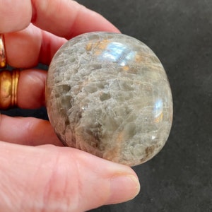 Beauty! Polished Black Moonstone Palm Stone