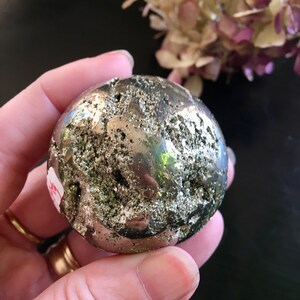 Pyrite Ball (with Druzy)