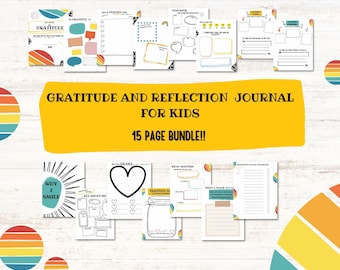 Gratitude Journal for Kids BUNDLE: Self Reflection, Mindfulness (Digital Download)