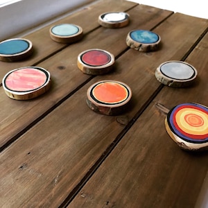 Wooden Solar System Learning Toy: Handmade Planet Slices