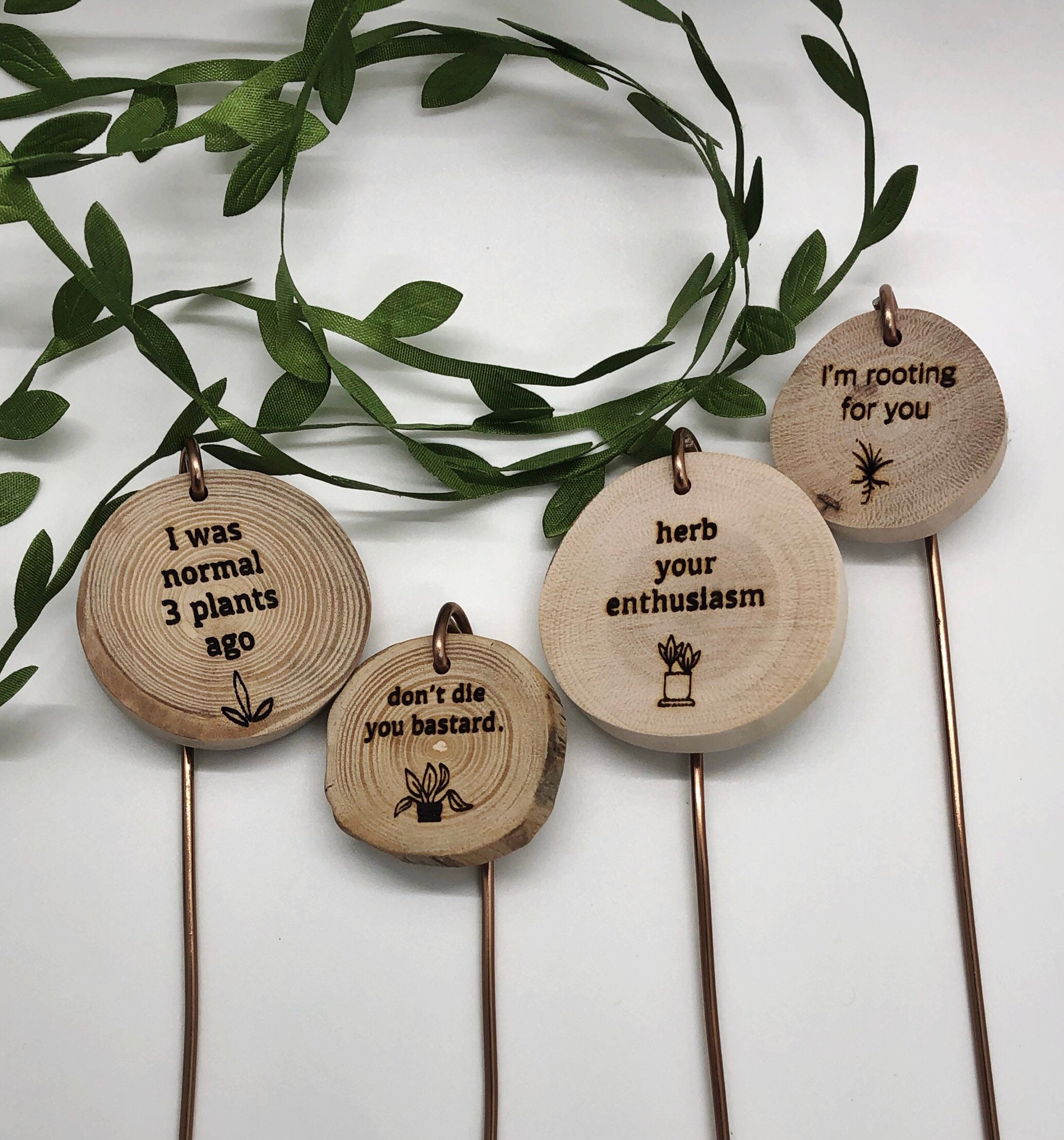 Plant Pun Markers Funny Plant Pun Plant Puns Plant Etsy