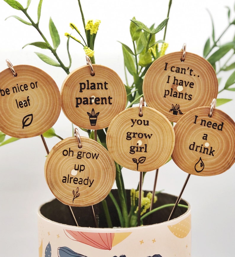 Plant Pun Garden Markers Plant Puns Funny Plant Puns Etsy