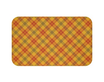 Items Similar To Retro Orange Bath Mat Padded Microfiber