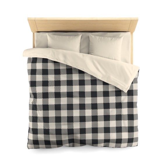 Buffalo Plaid Duvet Cover Twin Or Double Queen Size In Etsy