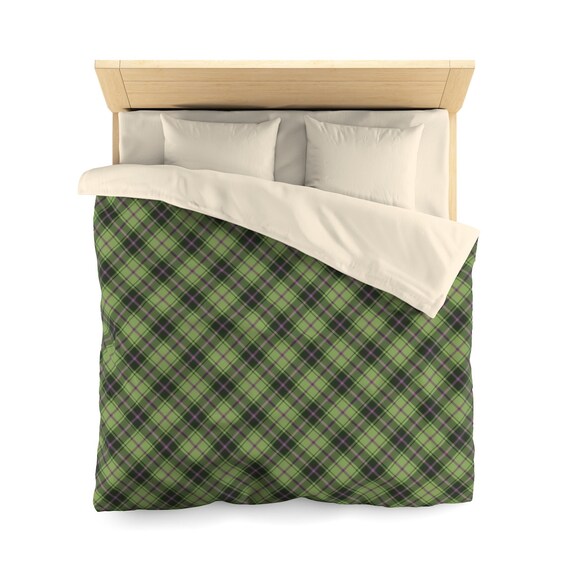 Green Duvet Cover Twin Or Double Queen Size In Dramatic Etsy