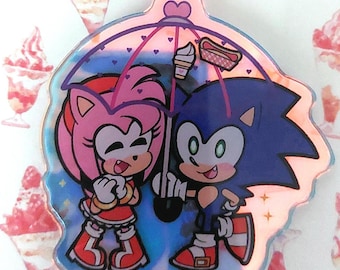 Sonic & Amy Iridescent Charm