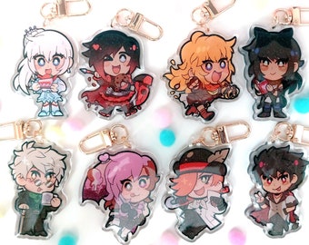 RWBY Epoxy Glitter Charms