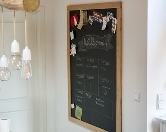 magnetic chalkboard made of oak wood