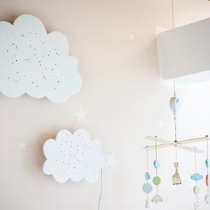 Wolken LED Wandleuchte Kinderzimmer - 3000K Warmweiß Nachtlicht 30x18cm