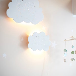 Children's lamp wall lamp wall light cloud lamp wooden lamp baby lamp children's room night light night light image 6