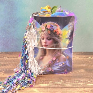 Handgemachtes Fairy Princess 1 Mini Journal/Reise Notizbuch / Art Journal / Tagebuch / Gebetbuch / Planer / Junk Journal
