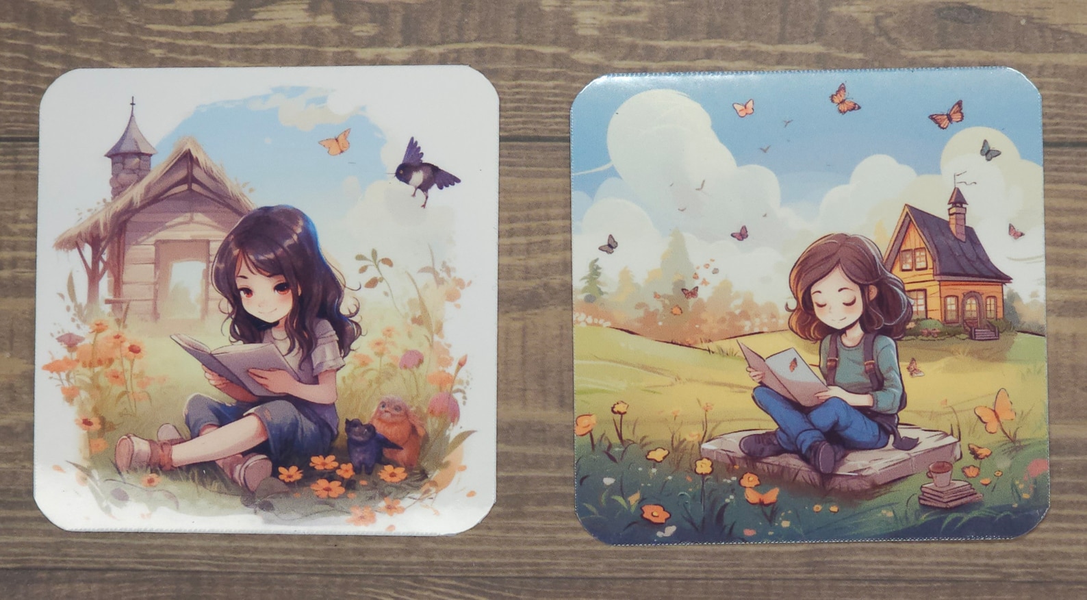 8 Journal Girl Vinyl Sticker Set 1 Junk Journal Stickers - Etsy