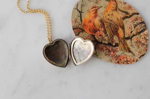 Antique English Rolled Gold Engraved Design Heart… - image 8