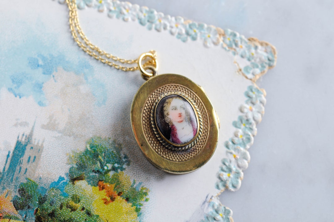 Antique Victorian 9ct Gold Picture Frame Locket With - Etsy