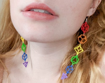 Dice Earrings—Pride Flags