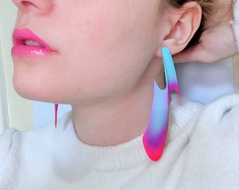 Pendientes llamativos de colores: baya neón: Paraslip