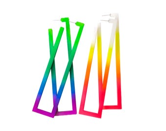Pendientes rectangulares — Colores personalizados